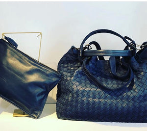 Woven Nappa Leather slouchy bag