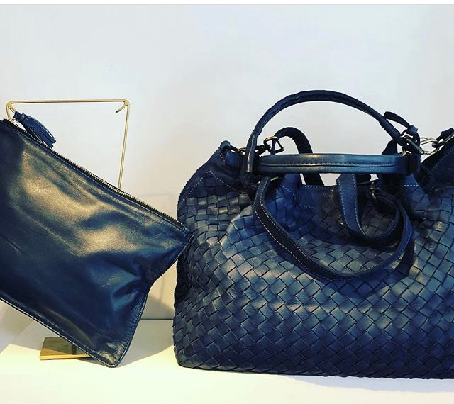 Woven Nappa Leather slouchy bag