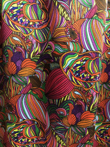 Pucci-esque 100% Italian Silk Stretch Satin drop shoulder blouse tulip sleeves at the cuff UK Size 10 - 12 by I LOVE LOLA London