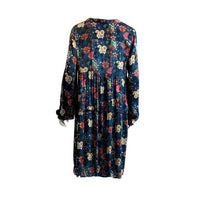 Load image into Gallery viewer, 100% Italian Silk Tiered Dress Printed Silk Charmeuse Butterfly multi print  Side Pockets - FREE Size by I LOVE LOLA London
