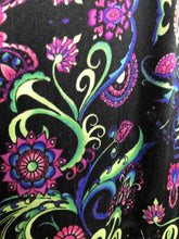 Load image into Gallery viewer, Silk Charmeuse 100% Italian Butterfly multi print Black shirt dress/coat Side Pockets Separate belt UK Size 8-12 by I LOVE LOLA London
